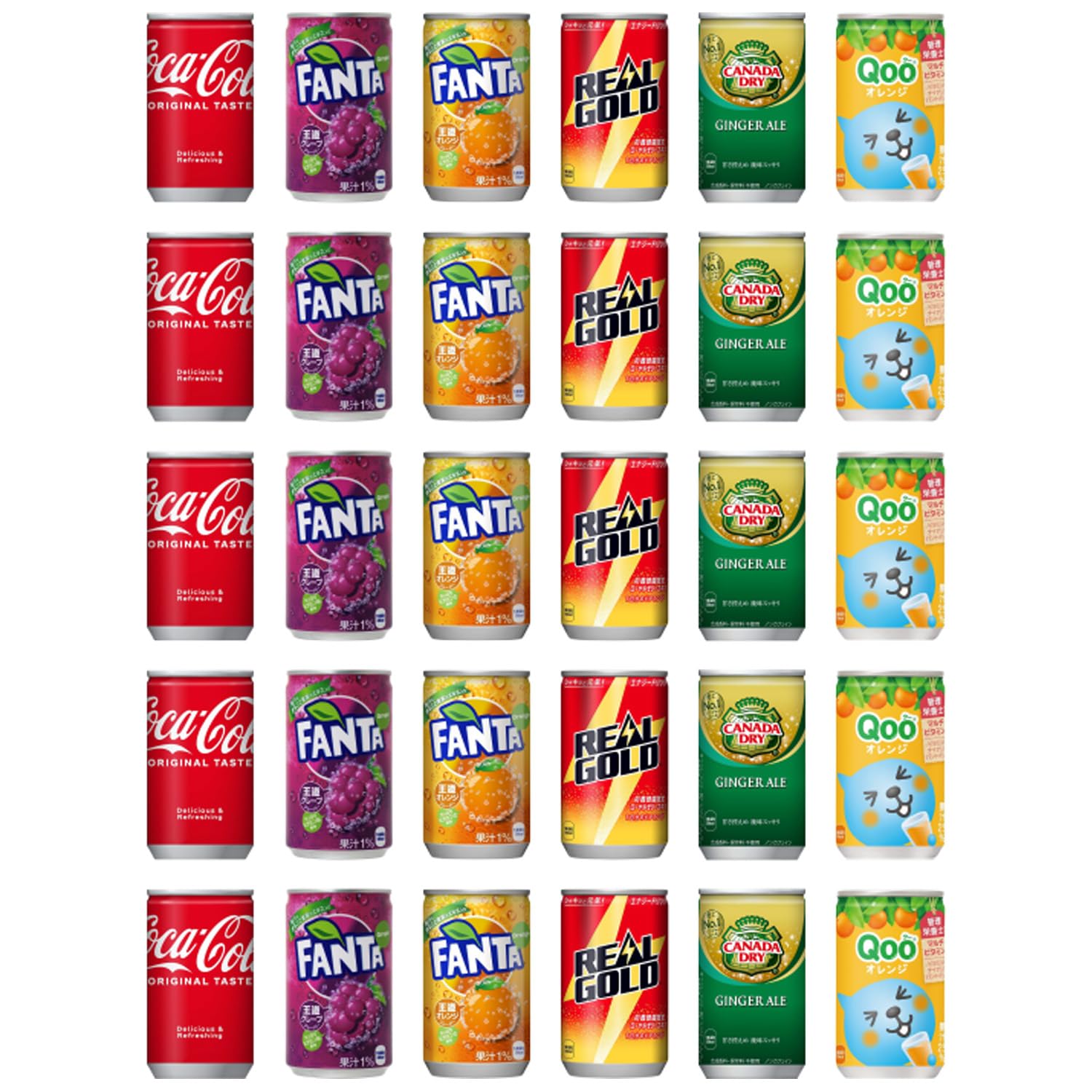 Amazon.co.jp: 炭酸飲料 ミニ 缶 ジュース 160ml 6種 D 計30本