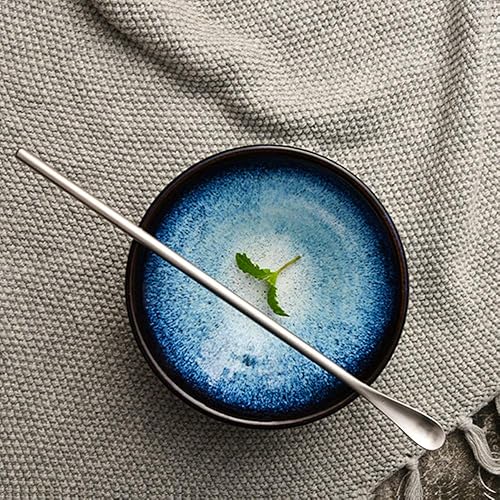 Miniatura 4 de Delove Cuchara agitadora de café de acero inoxidable, agitadores de cóctel, mezcla, palito de mezcla, cuchara pequeña para condimentos de sal,