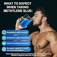 Vista 3 de Gotas de azul de metileno, azul de metileno 1% grado farmacéutico (USP) grado farmacéutico de metileno con vitamina C + para la salud cerebral