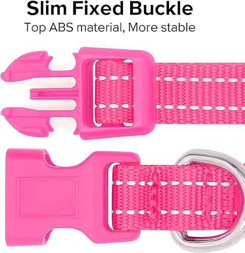 Miniatura 6 de Vizpet Collar LED para perro gato recargable por USB y tamaño XS ajustable, collar de nailon brillante para mascotas de seguridad para gatos y