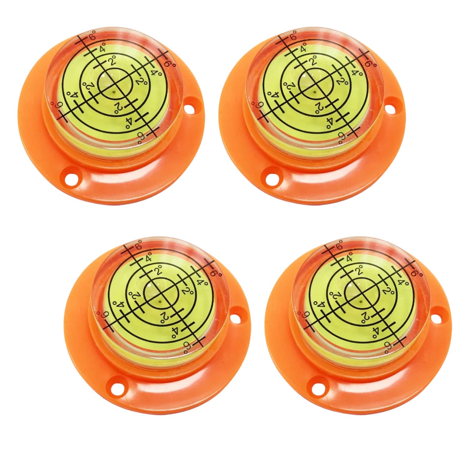 Dunnet Tools Bullseye Spirit Level | 50mm High Precision Mini Spirit Level, Small Circular Bubble Level for Caravan, Boat, Campervan, Turntable, and DIY |Magnetic, Universal Leveler Tool | (Pck of 4)
