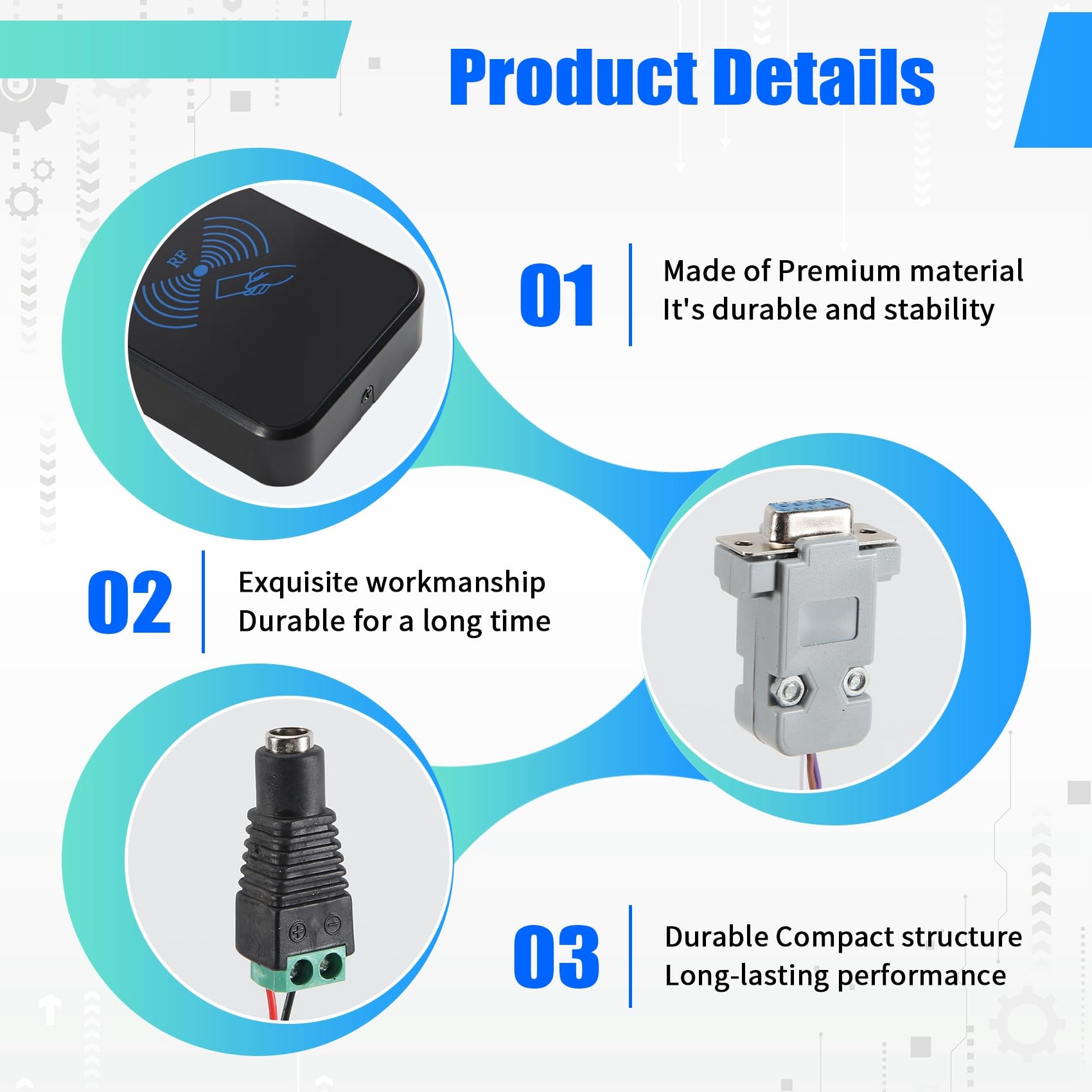 Lector/Grabador RFID UHF RS232 de 902-928 MHz con Software para Escritura de Tarjetas por Lotes, Compatible con Frecuencias RS232 y RS485 (. UU.)