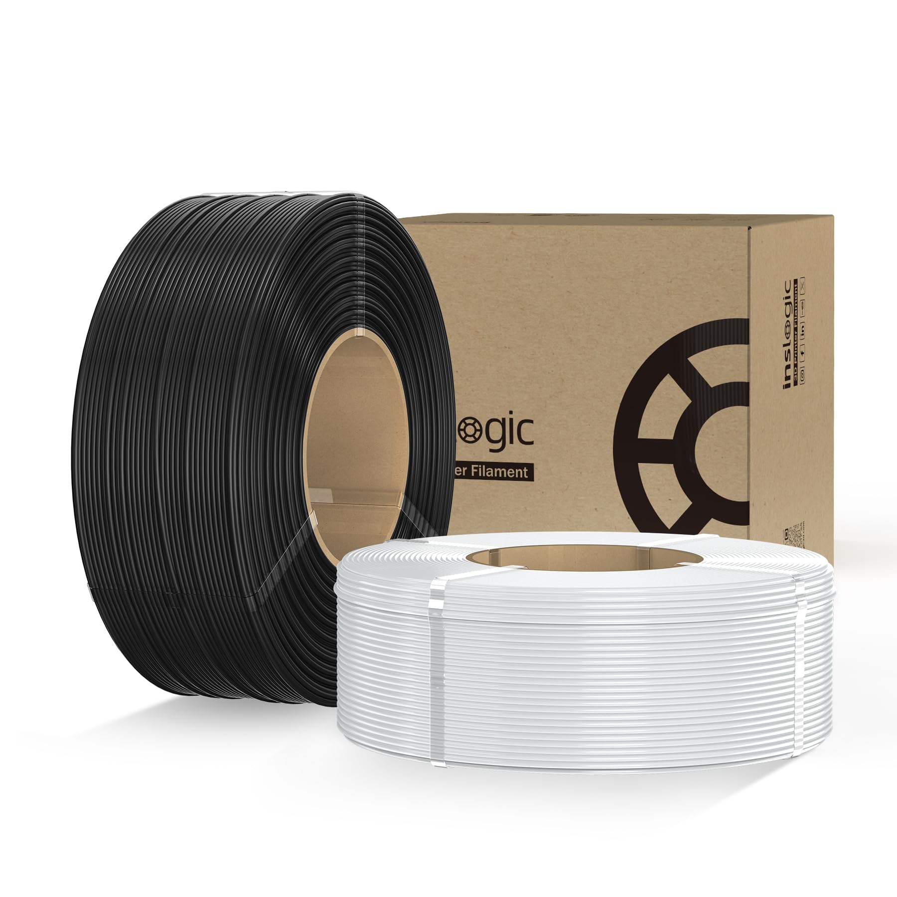 Inslogic PETG Pro Pre-Dried 3D Printer Filament 1.75 mm, High-Speed PETG Filament, Stronger Toughness, Refill (4.4lbs), Dimensional Accuracy +/- 0.02