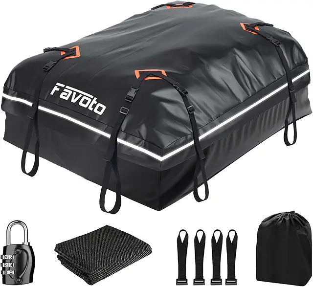 Favoto Box Gancio da Tetto Auto Impermeabile 566L Pieghevole Nero