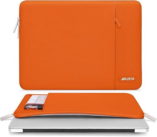 Vista 331 de MOSISO Funda vertical de poliéster con bolsillo para laptop de 15 pulgadas, para MacBook Air 15 M4 A3241, M3 A3114 y M2 A2941 de 2025, 2024 y 2023