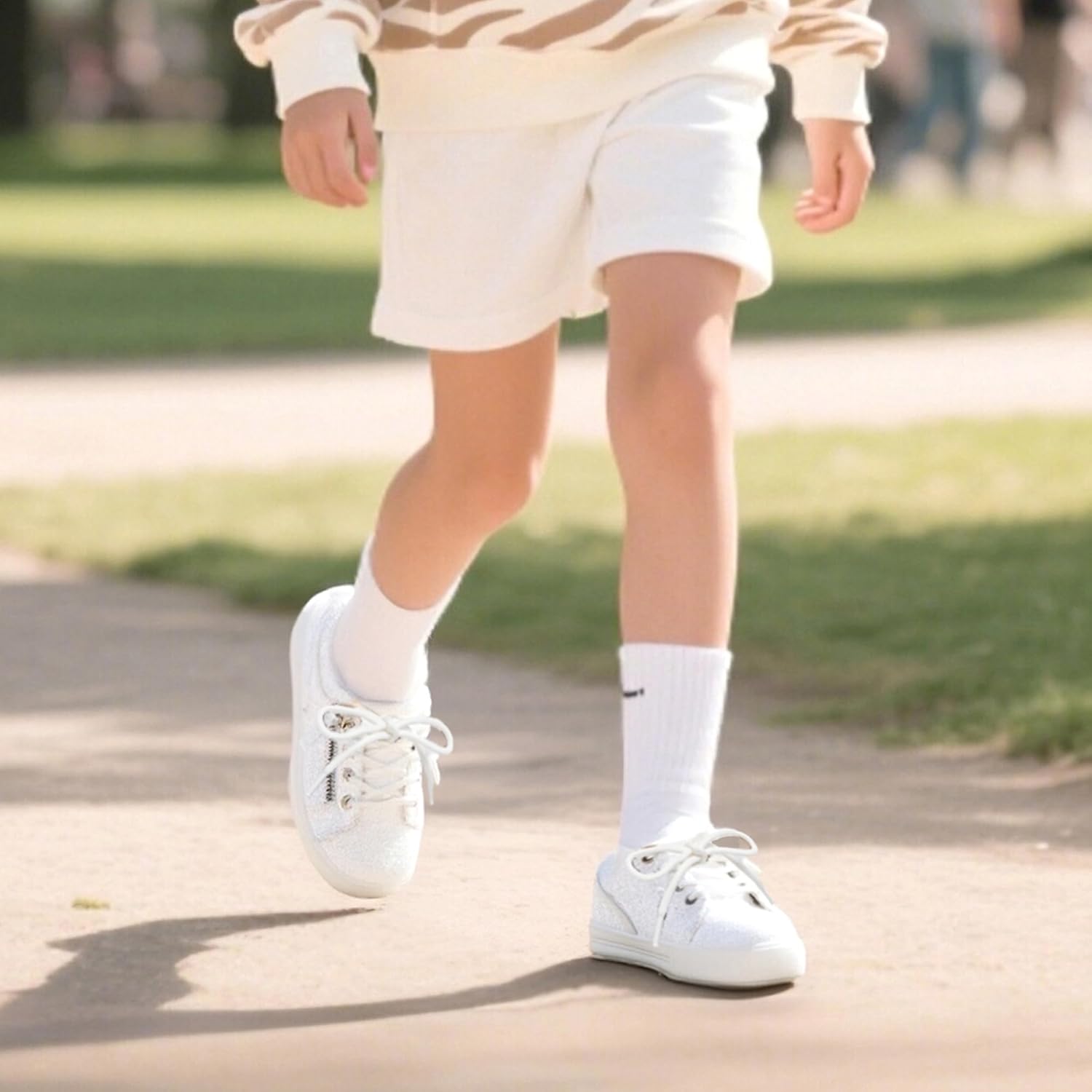 Felix & Flora Toddler/Little Kid Girls Running Shoes Sports Sneakers Princess Casual Glitter Shoes. - Image 3