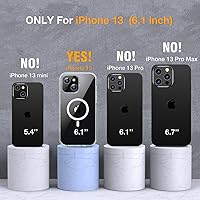 Vista 67 de Miracase - Funda magnética para iPhone 13 Pro Max de 6.7 pulgadas (compatible con MagSafe), transparente, completo, protector de pantalla de vidrio