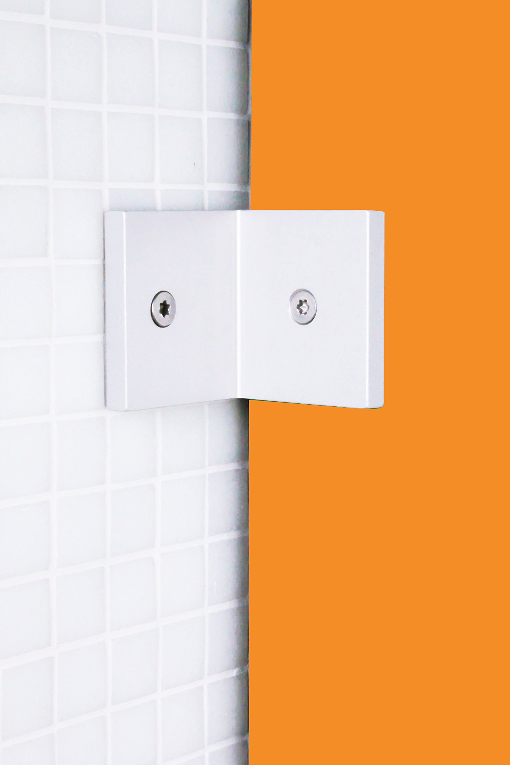 Urinal Trennwand Messina "Orange" aus HPL in bunten Farben, Schamwand WC Herren, TÜV zertifiziert