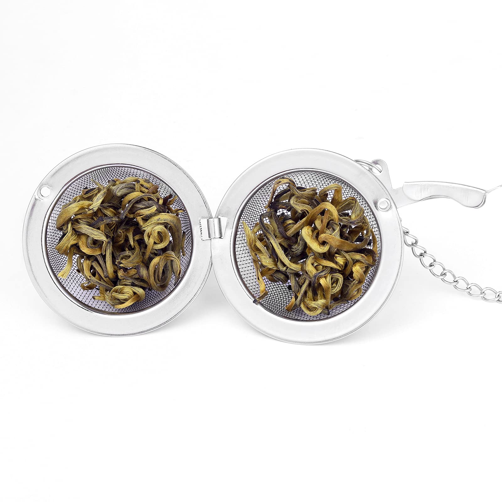 Lot De 4 Infuseurs à Thé En Inox 304 Avec Chaîne - Maille Fine Pour Thé En Vrac Et Épices - Faciles à Nettoyer