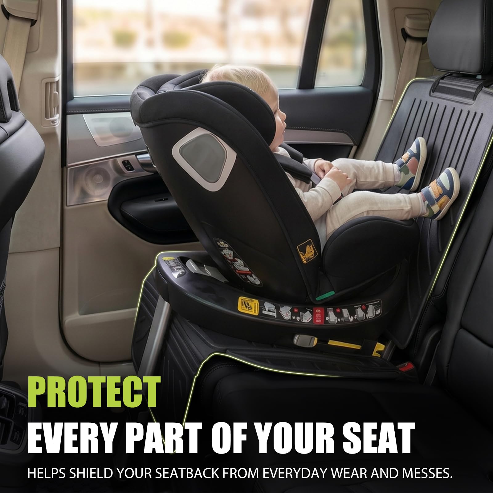 Prosheve TPE Autositzschoner für Kindersitz, wasserdicht, rutschfest, keine Abdrücke, Autositzbezug, universeller Sitzschoner für Baby & Haustier, BPA-frei unter dem Sitz