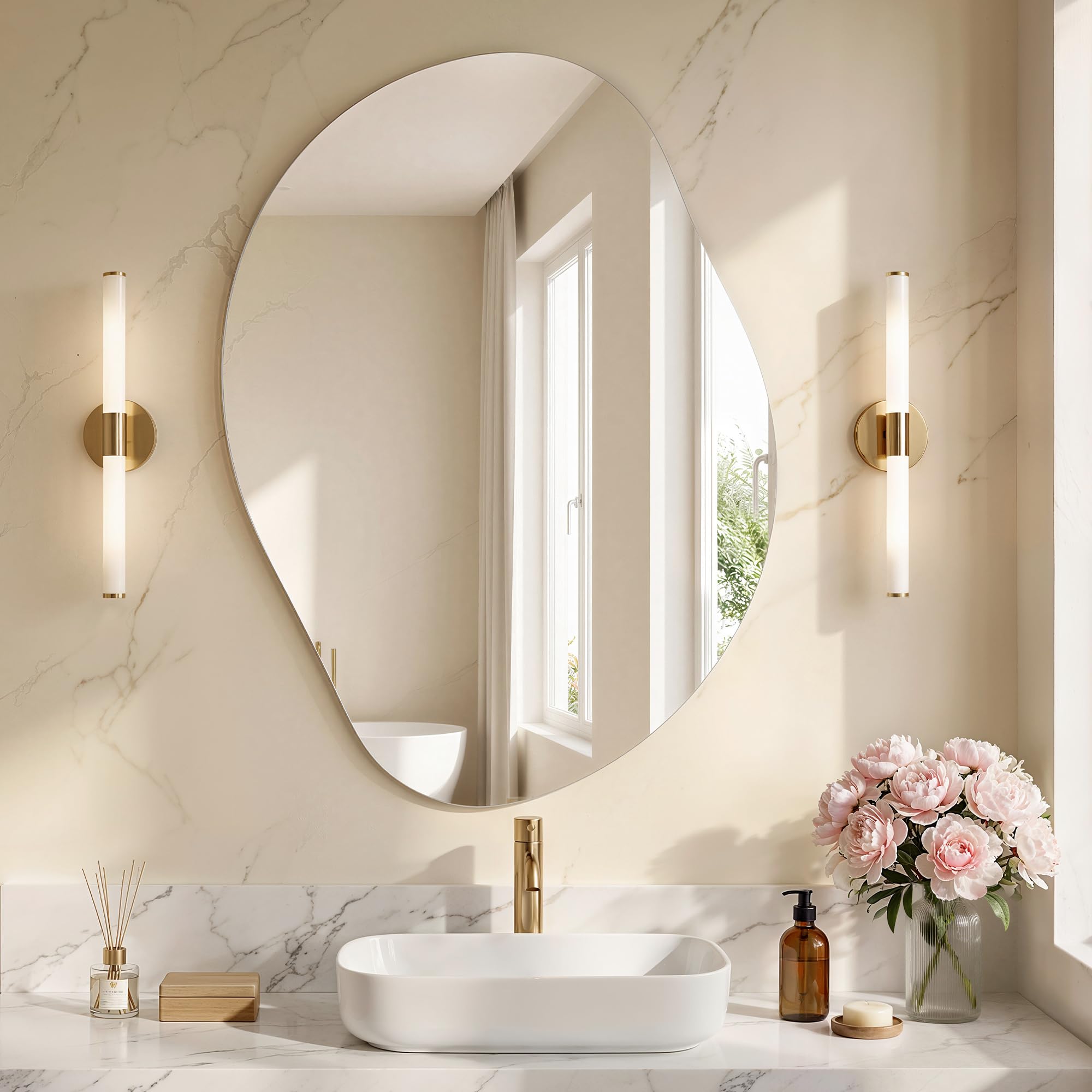 songmics miroir mural moderne
