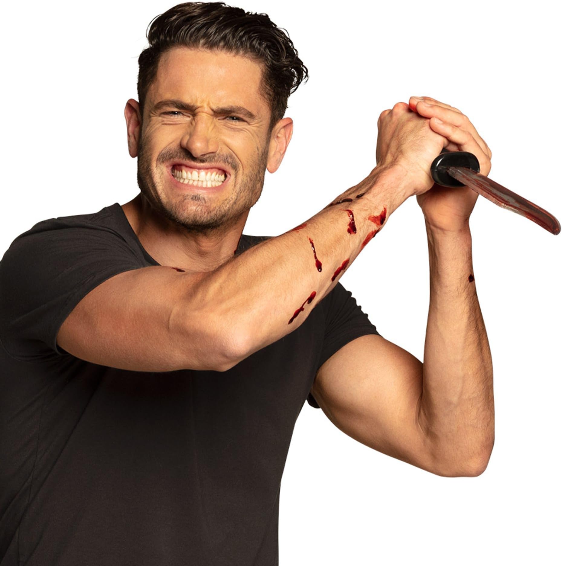 Boland Bloody Knife – 33 CM, Multicoloured, Realistic Accessory for Killer Costumes, Halloween, and Themed Events