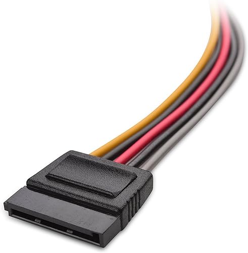 Miniatura 4 de Cable Matters Paquete de 3 cables de extensión de alimentación SATA de 15 pines de 12 pulgadas, cable de alimentación SATA, cable de alimentación de