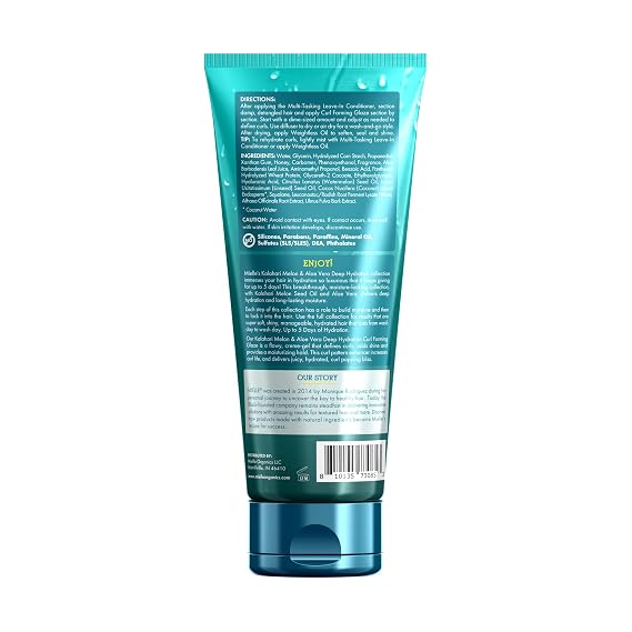 Mielle Organics Kalahari Melon & Aloe Vera 3-in-1 Leave In Conditioner Spray & Curl Forming Glaze - Moisturizer for Curls, Dry, and Textured Hair (2 Product Bundle)