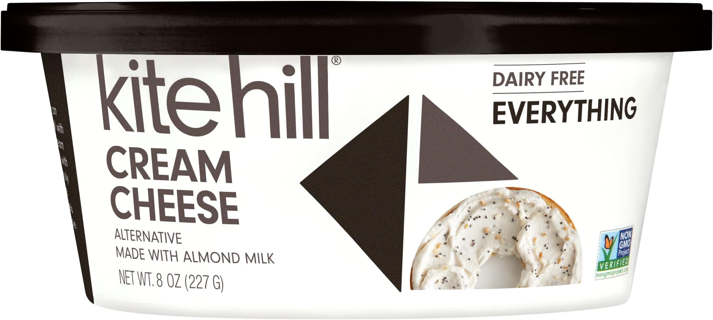 Kite Hill Everything Almond Milk Cream Cheese Style Spread, 8 Ounces, Dairy Free