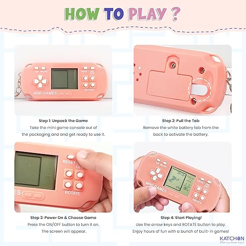 Miniatura 4 de KatchOn, Video Game Birthday Party Favors for Kid - Pack of 12, Mini Video Game Keychains for Kids 8-12, Classroom Prizes, Carnival Prizes for Kids,