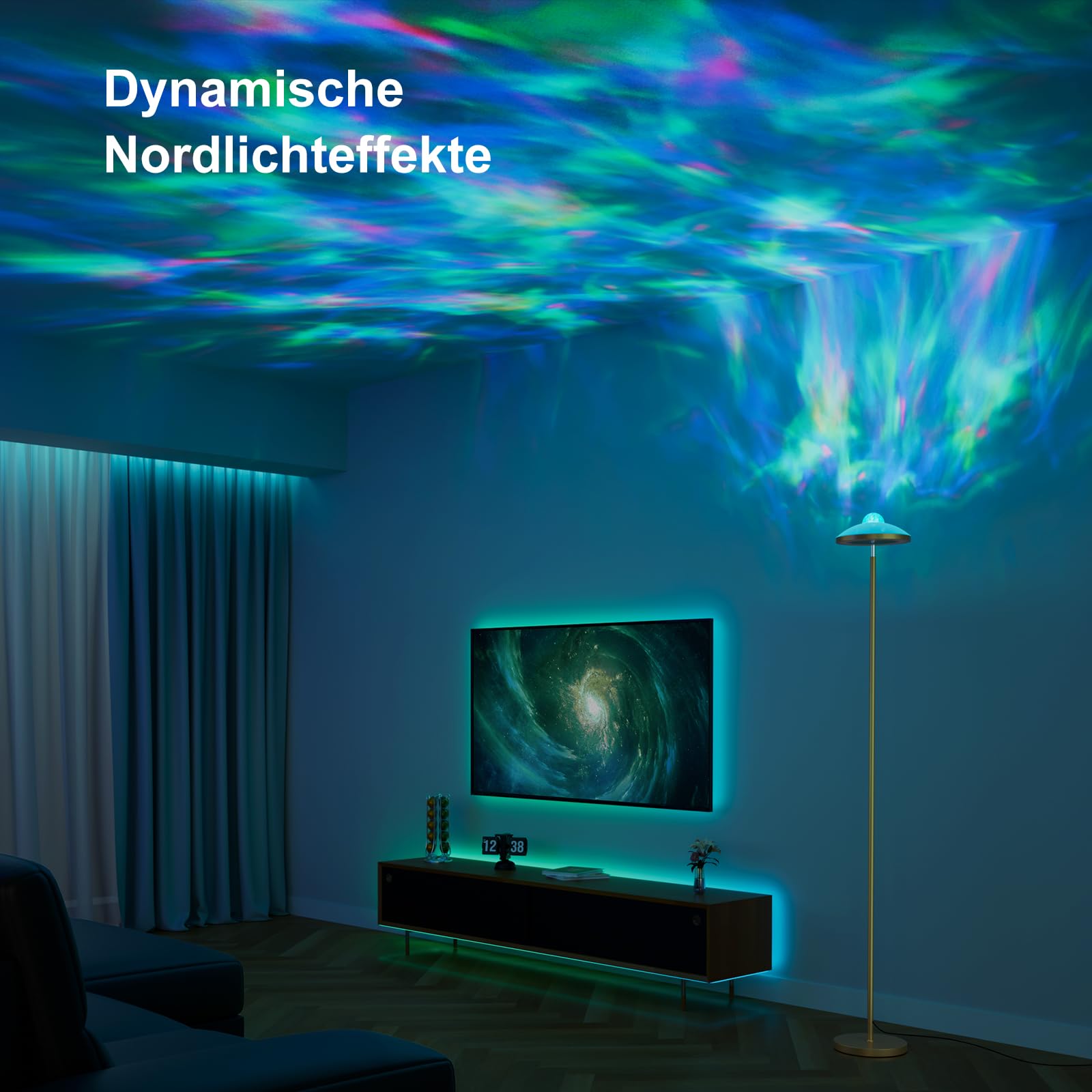 DUSKTEC Inteligentna Lampa PodłOgowa LED Do Salonu Z Pilotem | Projektor „GwieźDziste Niebo” I Lampa Do Czytania | Lampa PodłOgowa Z Funkcją śCiemniania I Timerem – Do Pokoju DziecięCego I Biura