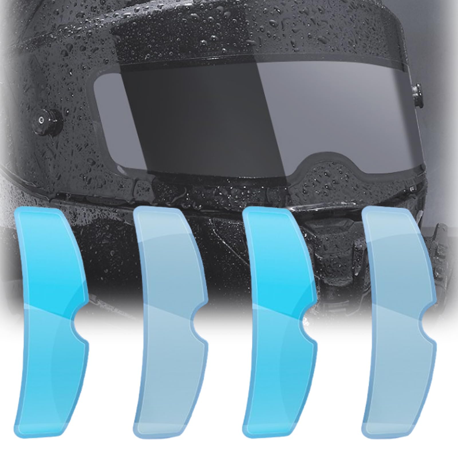4PCS Motorcycle Helmet Visor Anti Fog Rainproof Film for KRE Plus MT KRE+ MT V 29, Clear HD Vision Shield Insert Motorcycles Visors Sticker,B