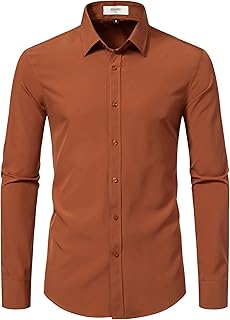 Dress Shirts for Men Stretch Slim Fit Long Sleeve Mens Dress Shirts Casual Business