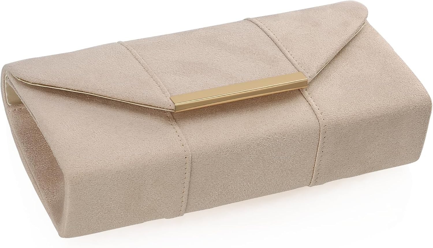 Dexmay Women Faux Suede Envelope Clutch Purse Evening Velvet Handbag Foldover Shoulder Crossbody Bag - Image 6