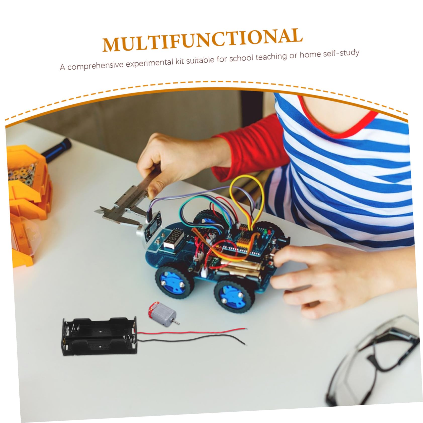 TOYANDONA Kit di Costruzione di Circuiti Elettrici per Ragazzo Ragazza con Motore Dc e Ingranaggi Meccanici in Plastica Set di Esperimenti Scientifici di Fisica per Progetti di Apprendimento