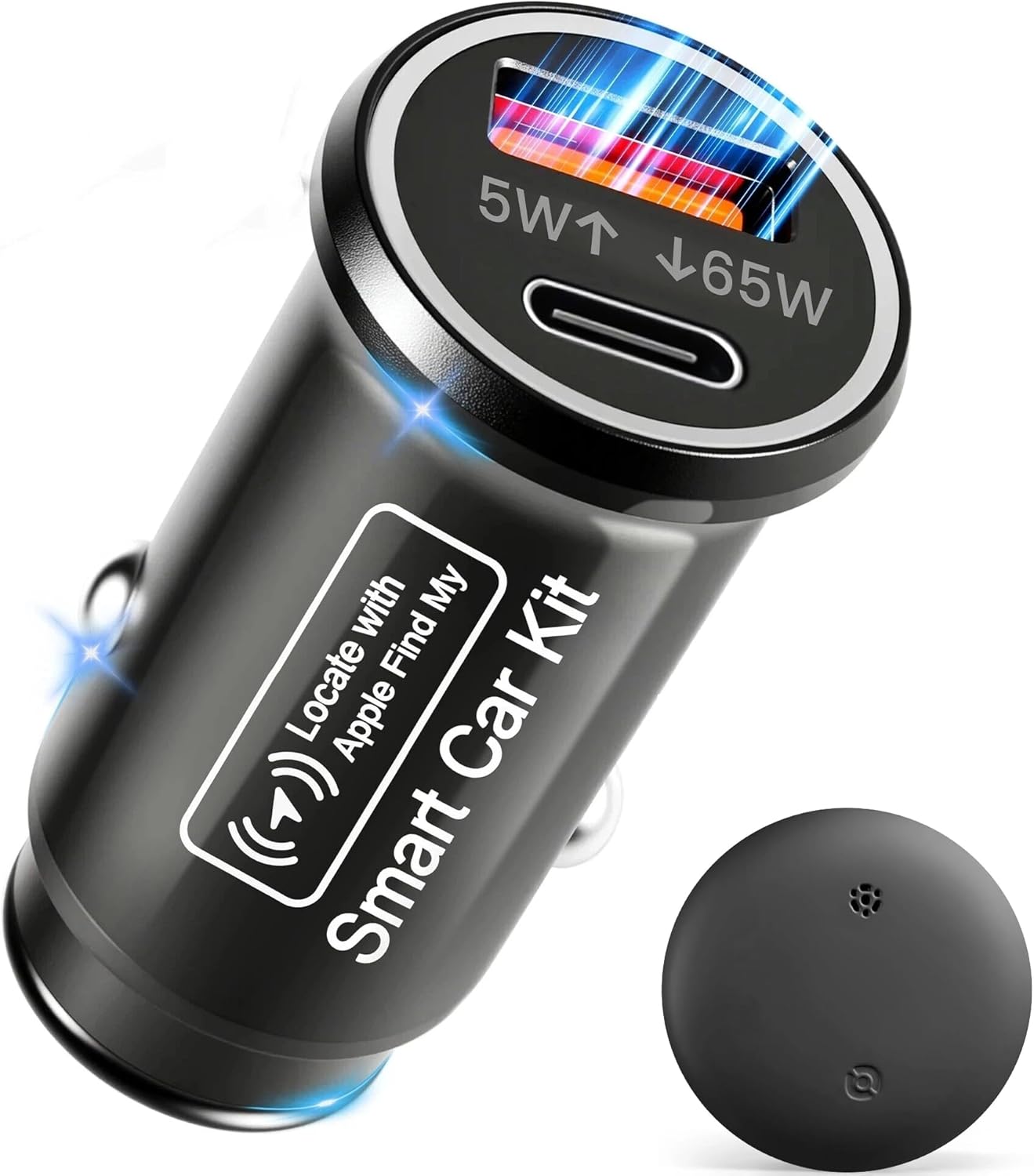 Apple Find My Bundle: Bluetooth Item Tracker & Hidden Car GPS with Charging Features