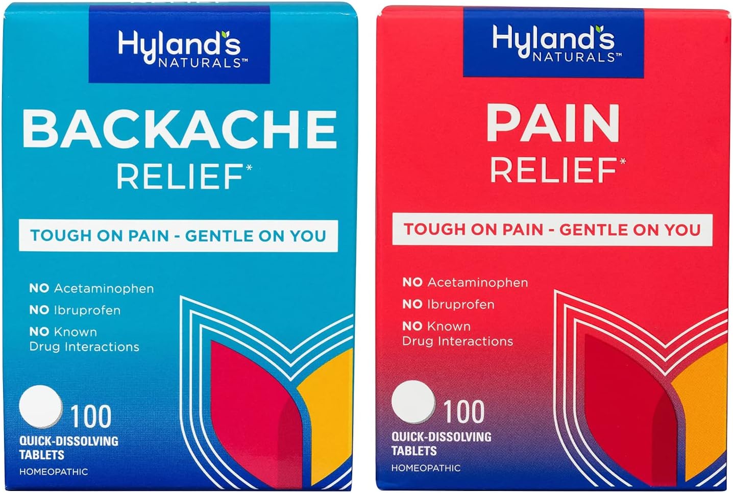 Bundle of Hyland's Naturals Backache Natural Pain Relief