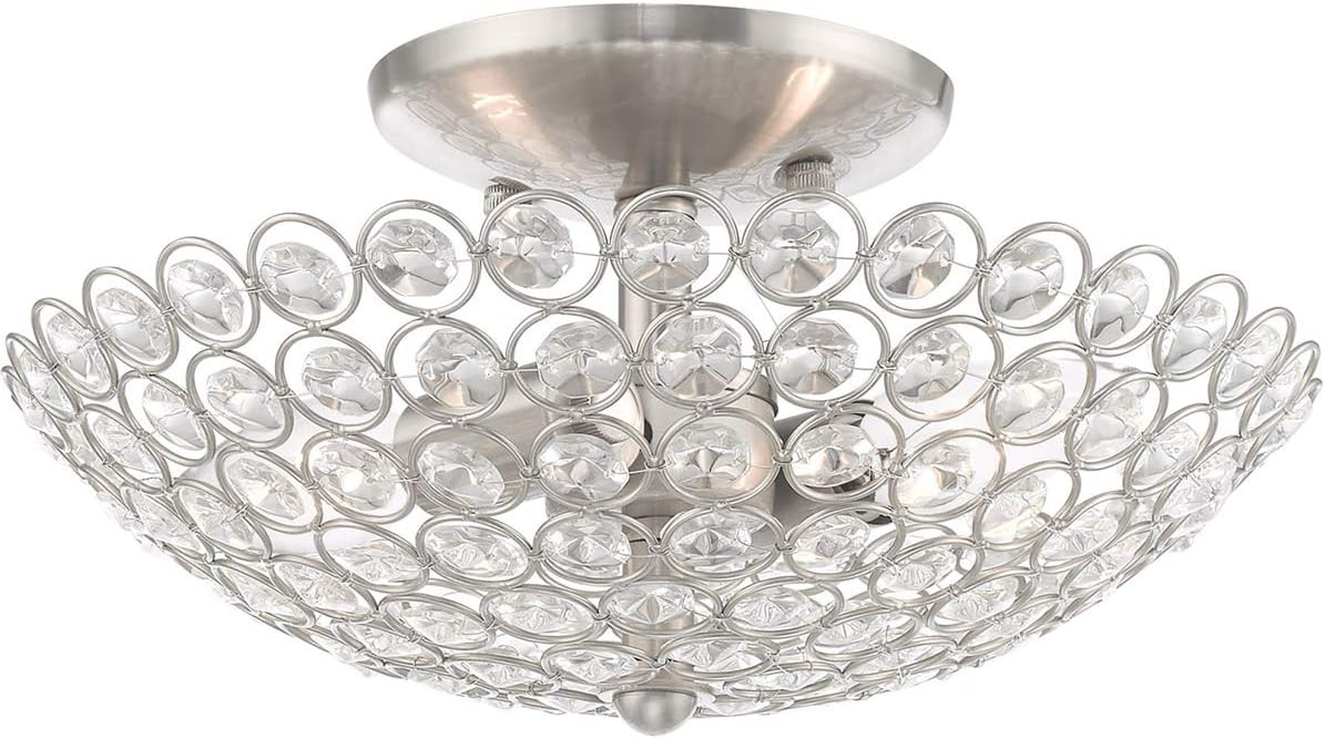 Black Friday - 40% OFF Livex Lighting 2 Lt Brushed Nickel Ceiling Mount