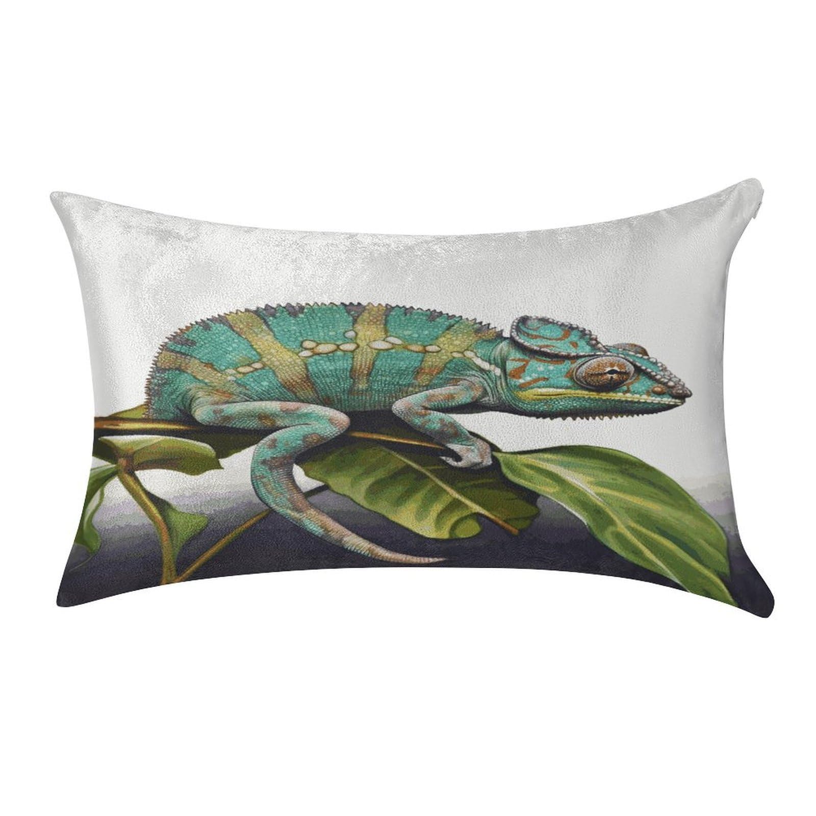FekiLoot Chameleon Pillow Covers Luxury Velvet Oblong Pillowcases Rectangular Throw Pillows Case Decorative Velvet Cushion Covers Ultra Soft Lumbar Pillow Shells 12 X 20 in