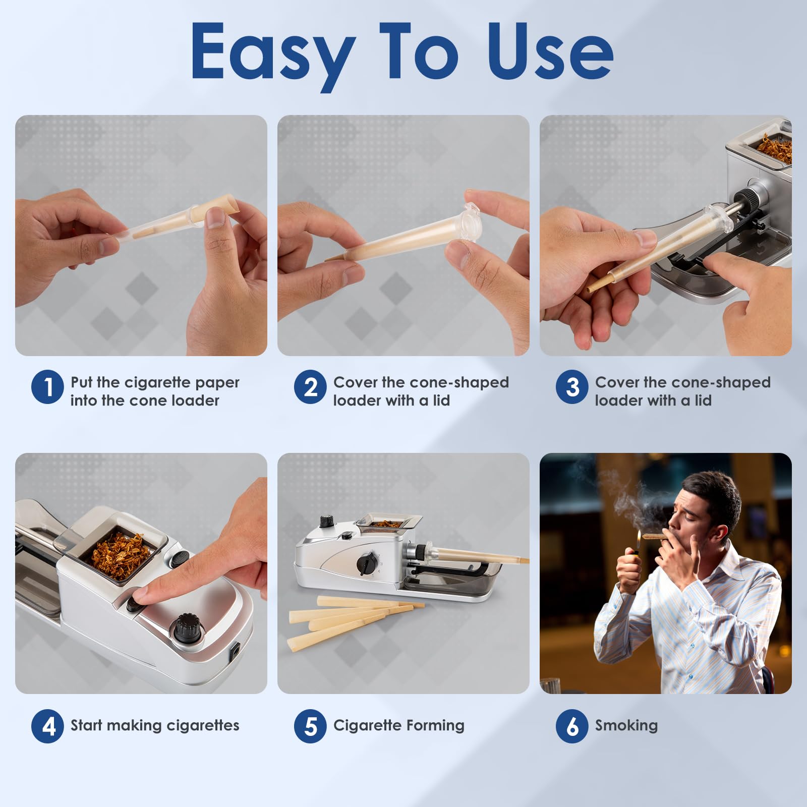 how to use a cigarette machine Amazon.com: Electric Cigarette Rolling Machine, Automatic Cones Loader  (308D S) : Health & Household