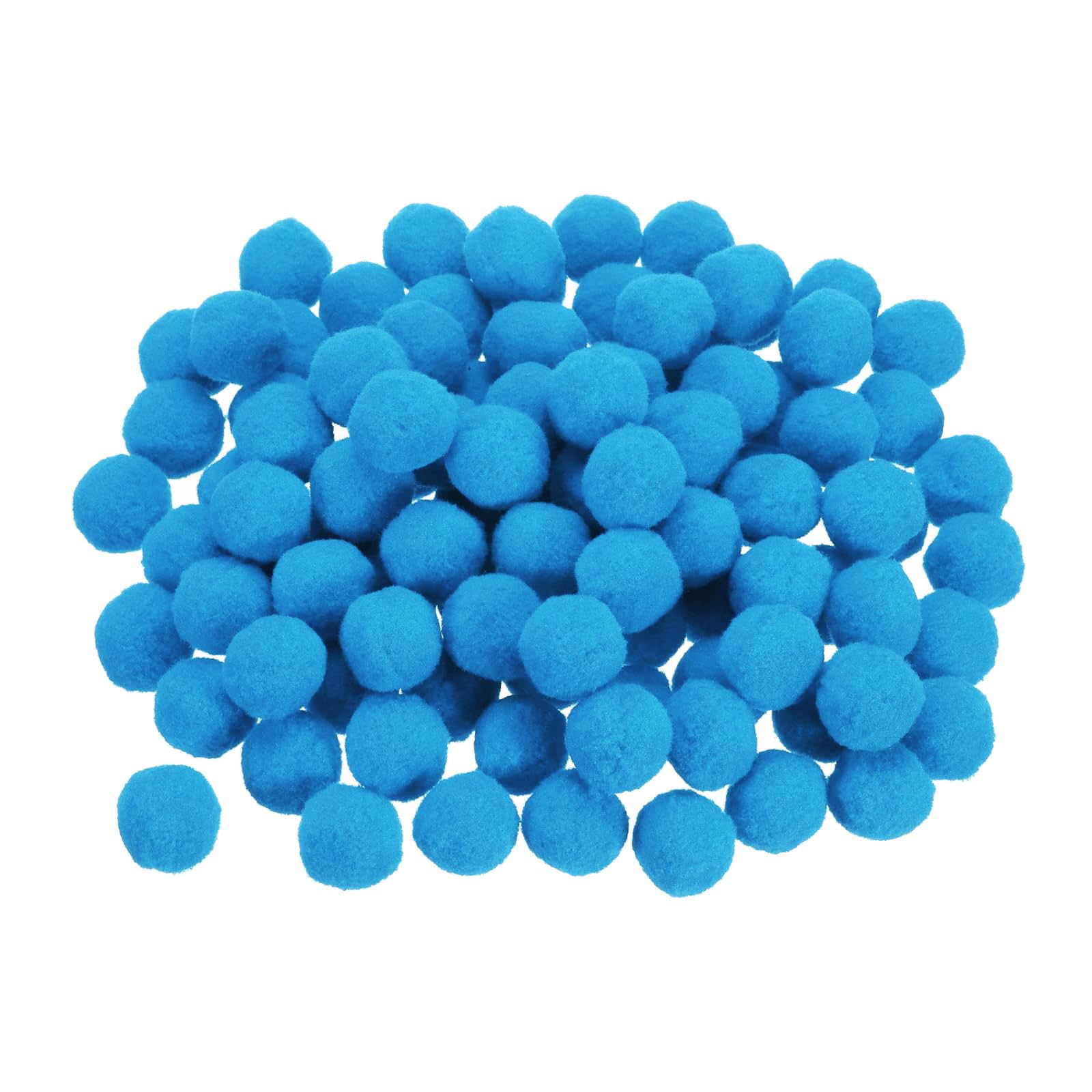Unifizz 100Pcs Pom Felt Balls, 1cm Blue Fabric Pom Poms for Crafts, DIY Decor and Festive