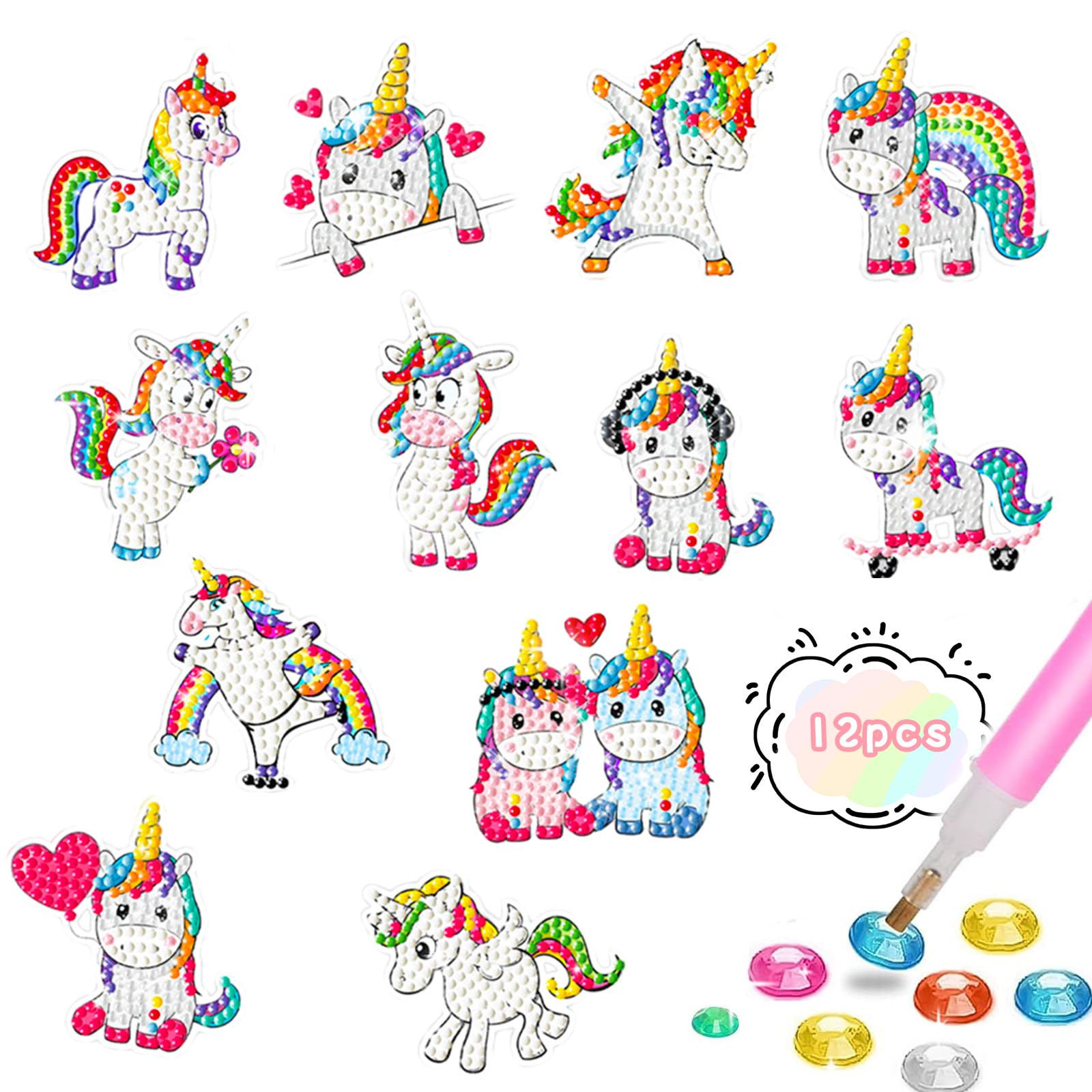 AmzKoi Diamond Painting Kit Completo Bambini, Pittura Diamante 5D Fai da Te Delf