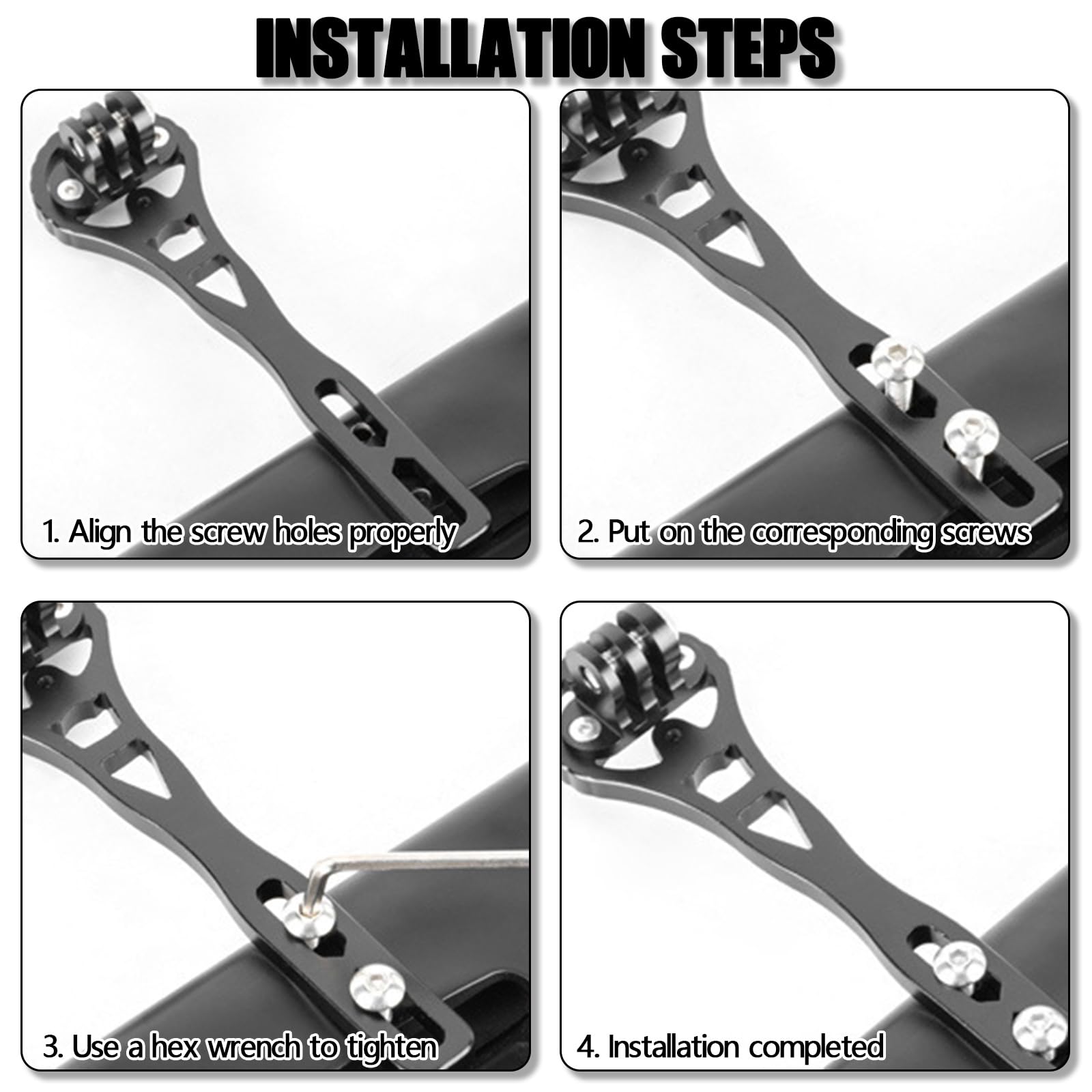 Supporto Manubrio Per Ciclocomputer Wenbones - Lega Alluminio, Compatibile Con Garmin, Wahoo E Altri - Foto 4