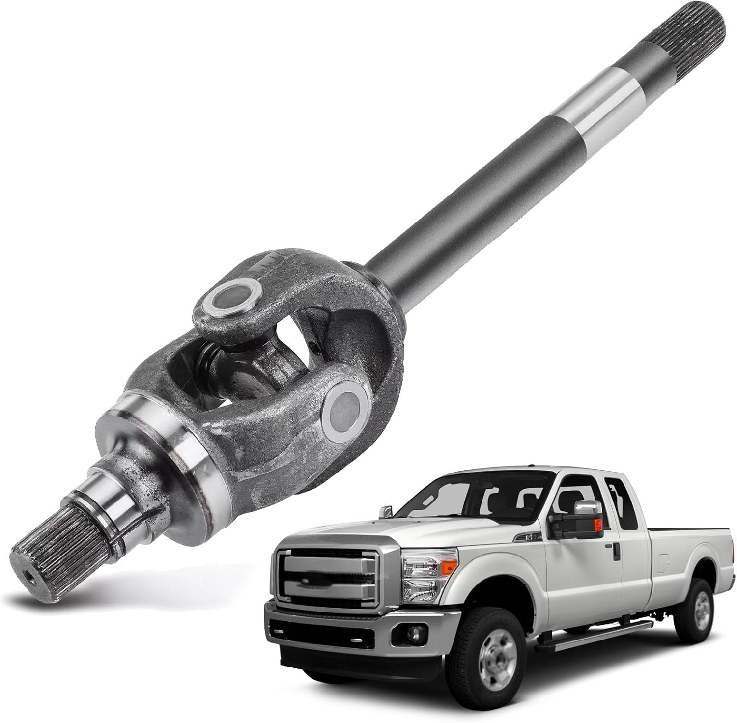 munirater Front Left Axle Shaft Replacement for F-350 Super Duty 4WD 2005-2012