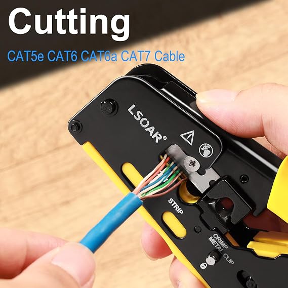 rj45 Crimp Tool Ethernet Crimping Tool Kit for rj45 Cat5e Cat6 Cat6a Cat7