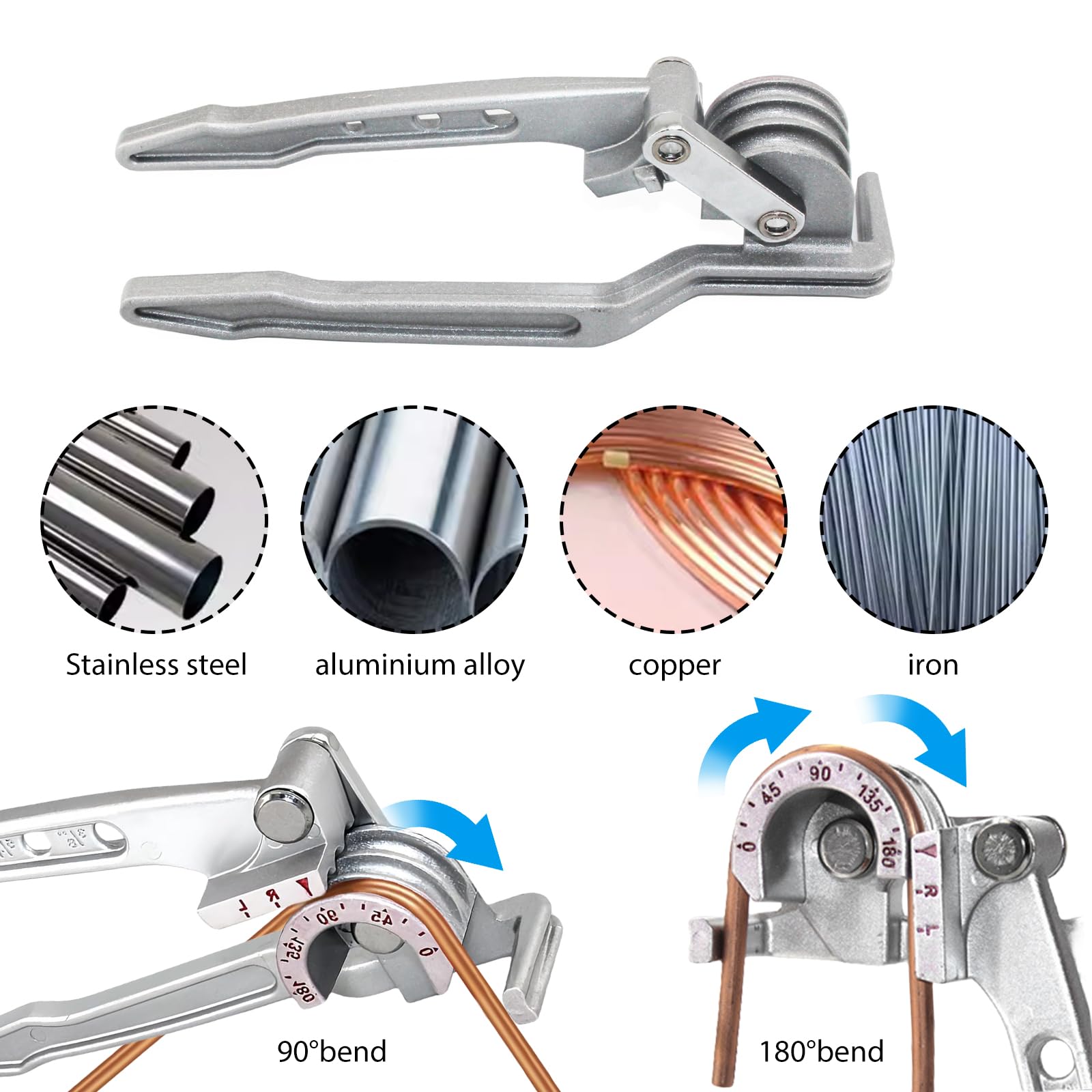 PIEGATUBI TUBO 1/8 3/16 1/4" Freno Refrigerante Linea Strumenti - Foto 10