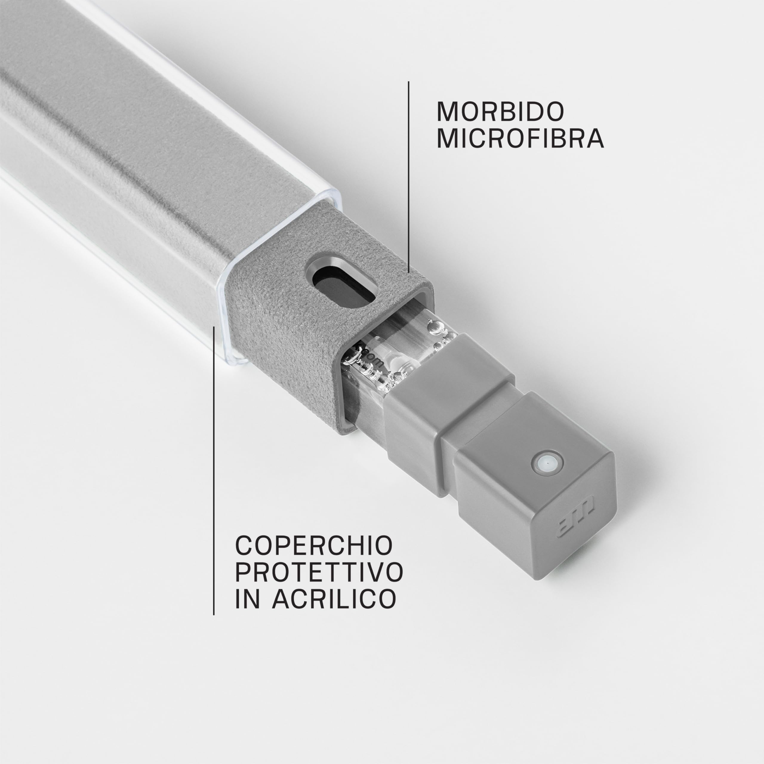 am Spray Pulizia Schermo 2 in 1 con Panno in Microfibra Integrato per Smartphone, Tablet, Laptop, Monitor PC, Smart TV e Display Auto, Ricaricabile (Grigio, 3 Pack)
