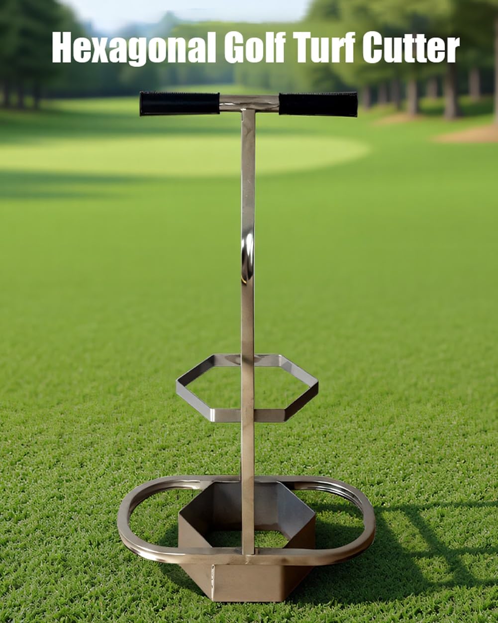Strumento per la riparazione del tappeto erboso da golf, taglierino in acciaio inossidabile resistente con manici ergonomici, lama affilata per una facile manutenzione del prato e rimozione dell'erba