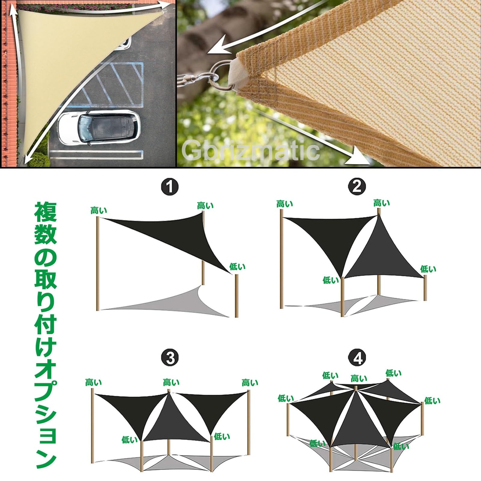 Amazon.co.jp: 日よけ シェード オーニング クールシェード 日よけ