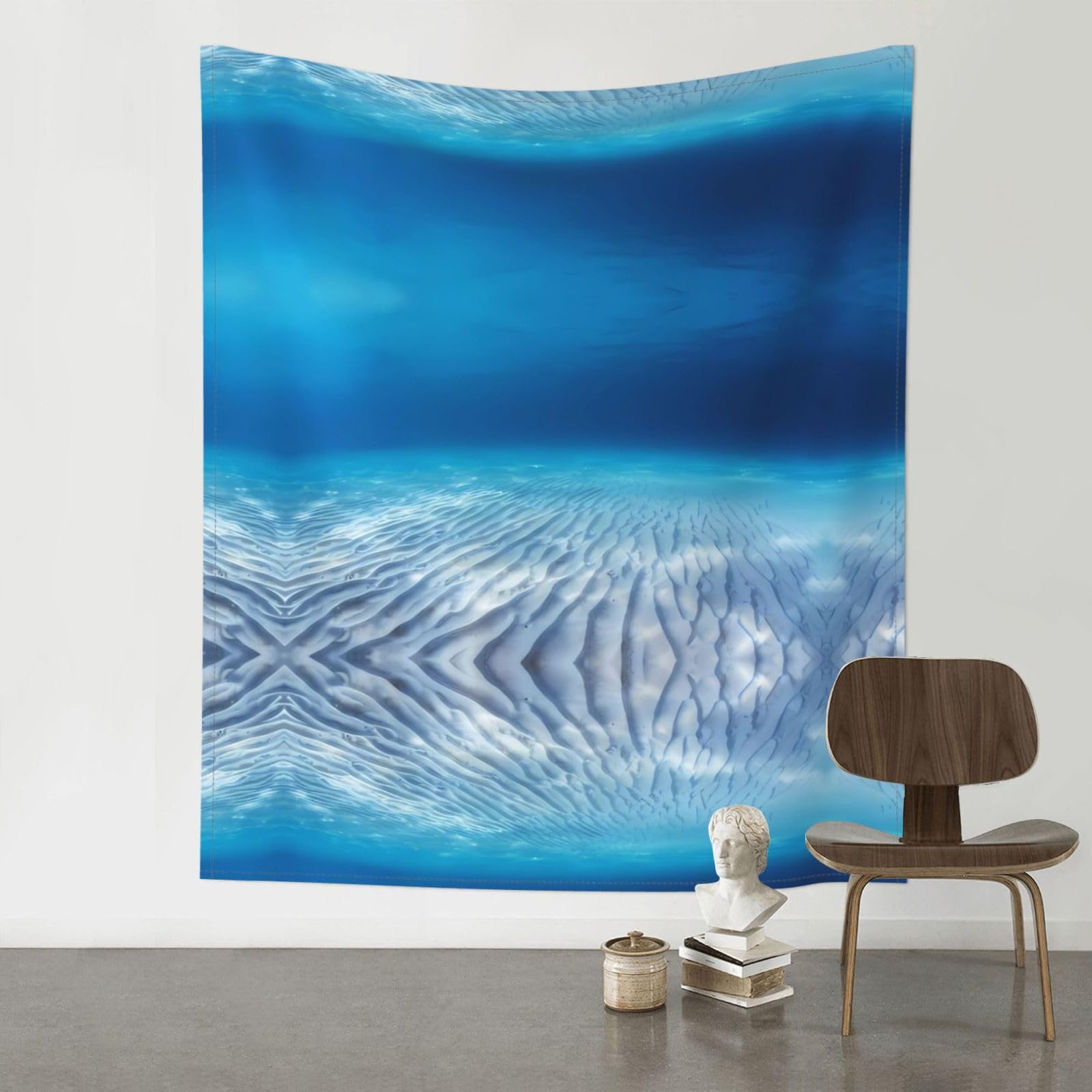 WHJSHOP Ocean Prints 60x51in Wall Tapestry Boho Throw – Durable Polyester Home Decor Dorm Room Beach Blanket