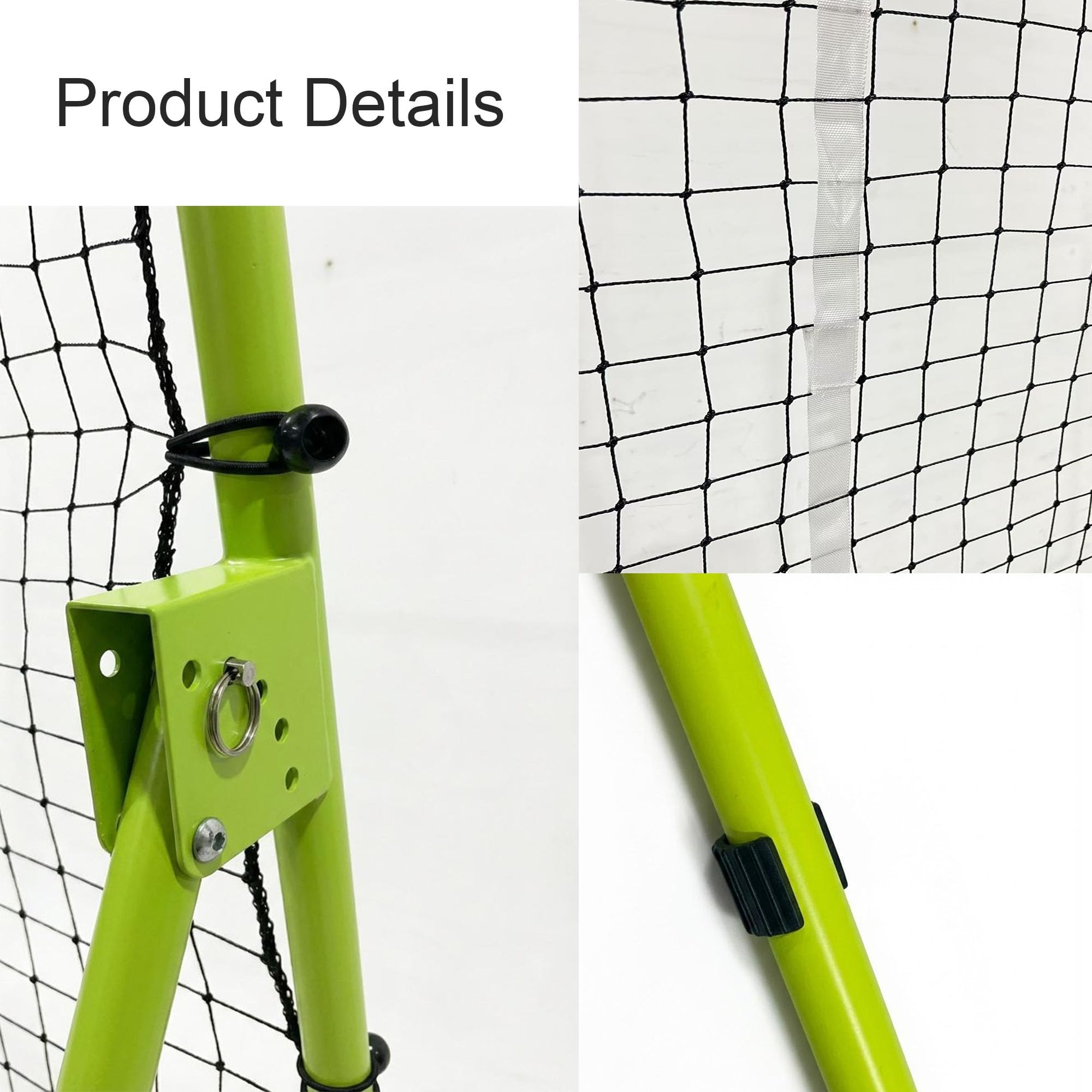 Garvee Rete Rimbalzo Pallavolo 7x4ft – Trainer Doppia Faccia Regolabile, Portatile e Pieghevole – 5 Angoli, Struttura Robusta Multi-Sport per Allenamento Indoor/Outdoor – Verde Fluorescente
