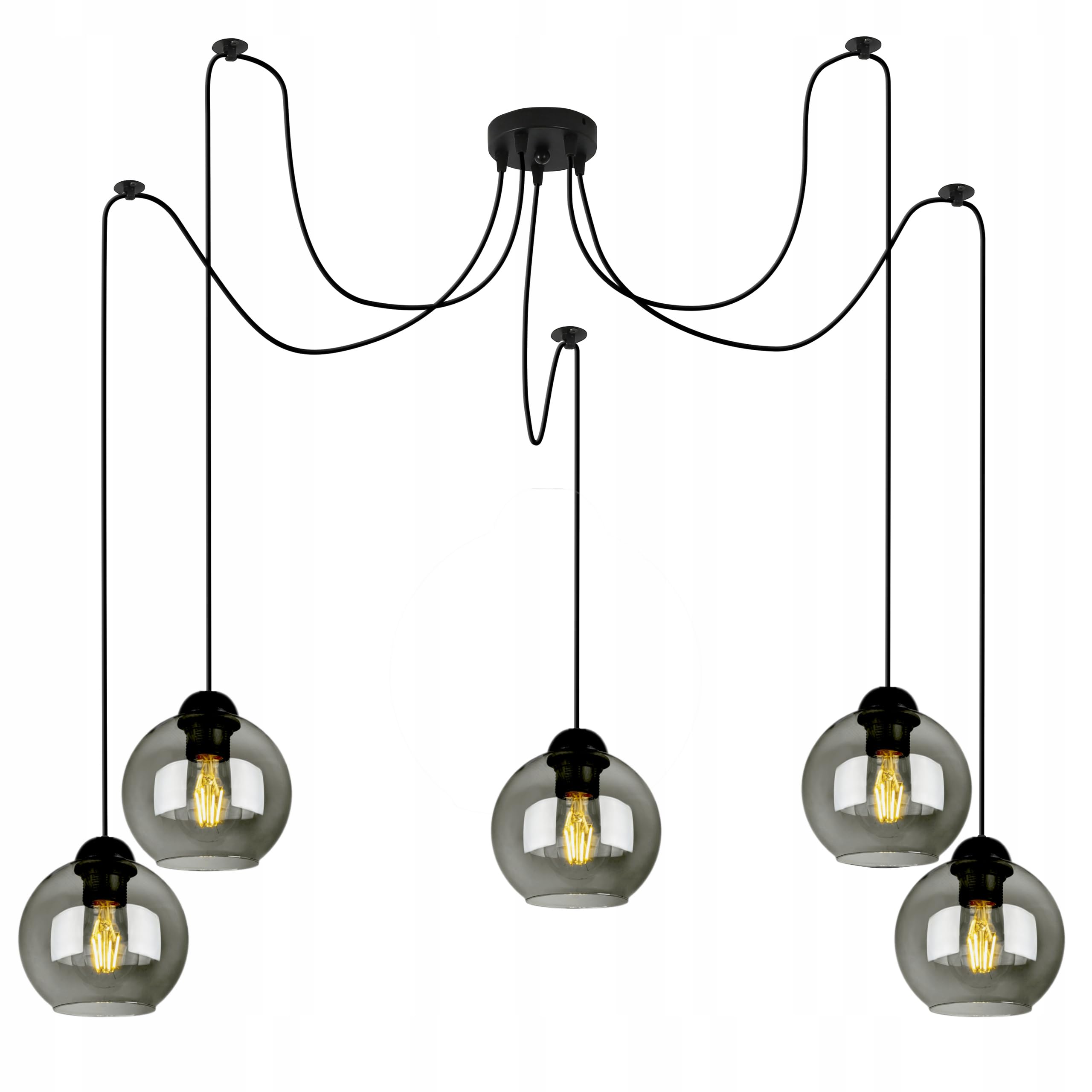 Lámpara colgante bola negra FKL DESIGN iluminación focal