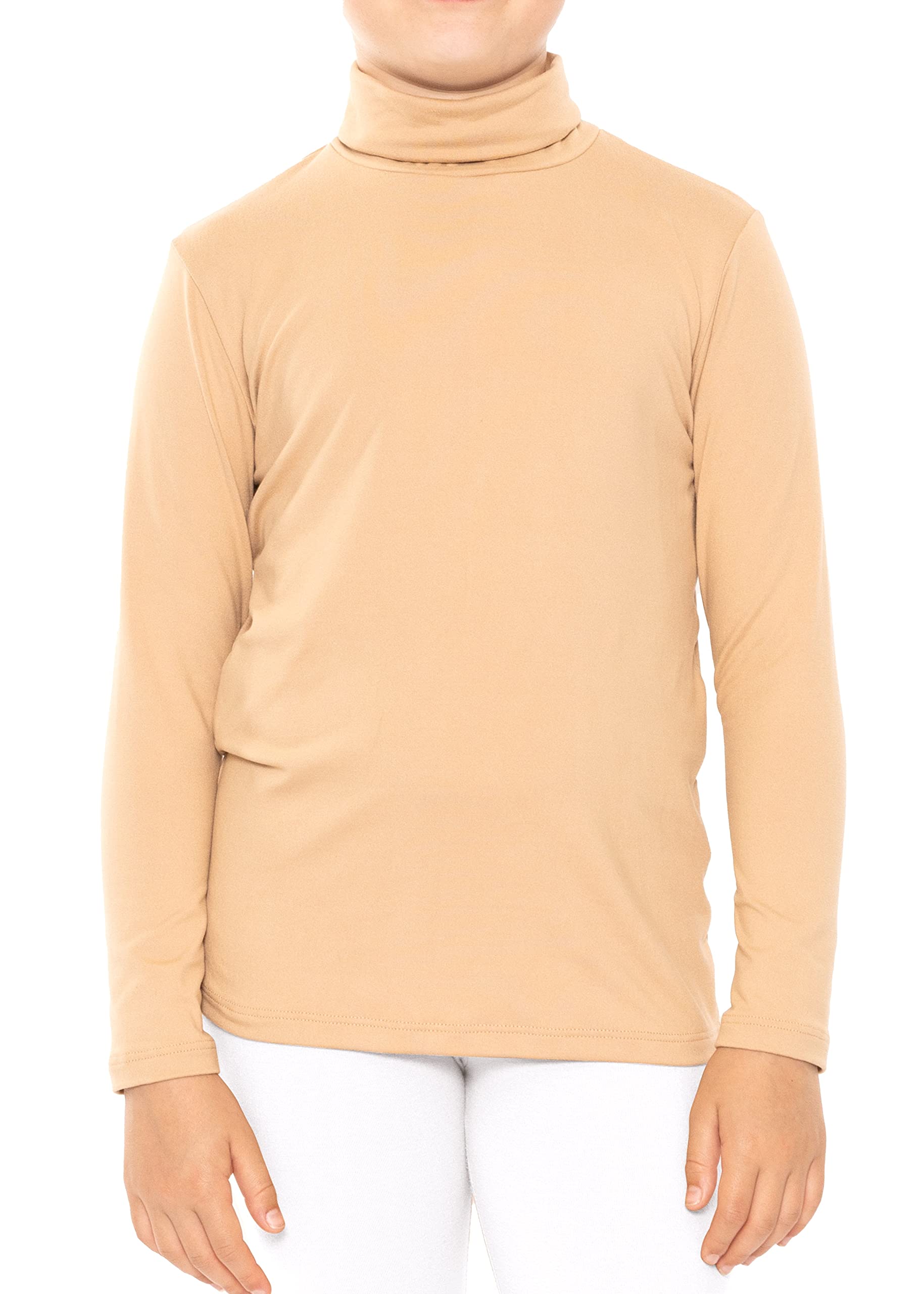 STRETCH IS COMFORT Girl's Oh So Soft Long Sleeve Turtleneck | Youth Size 2-16
