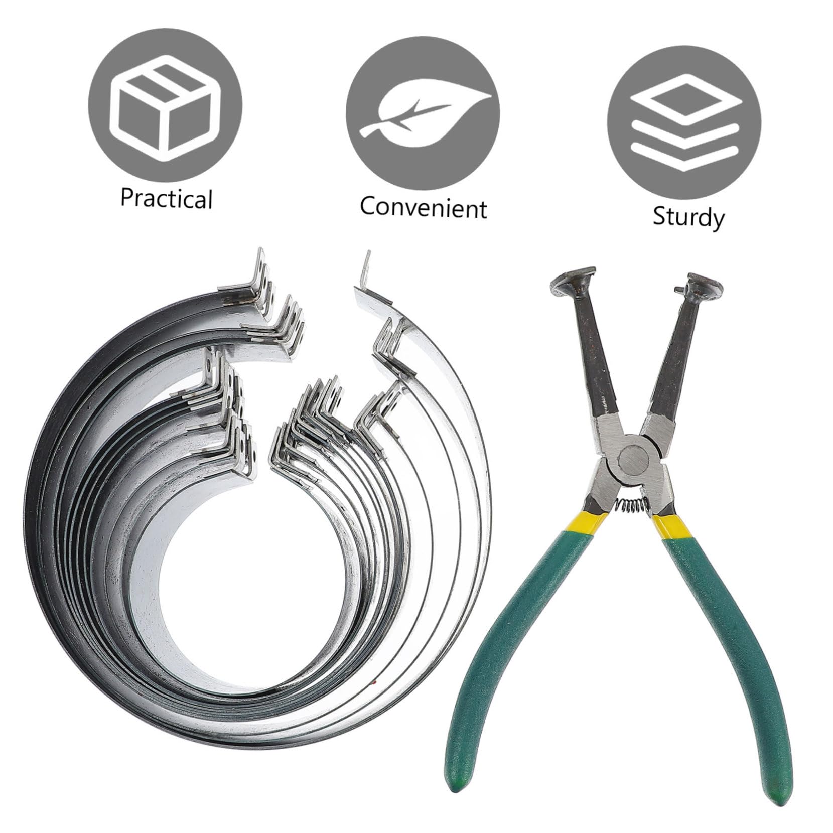 Cabilock Kit Attrezzi Compressore Anelli Pistone per Motori Auto Pinza in Acciaio al Carbonio e Serraggio Fine, Facile da Trasportare Custodia Inclusa