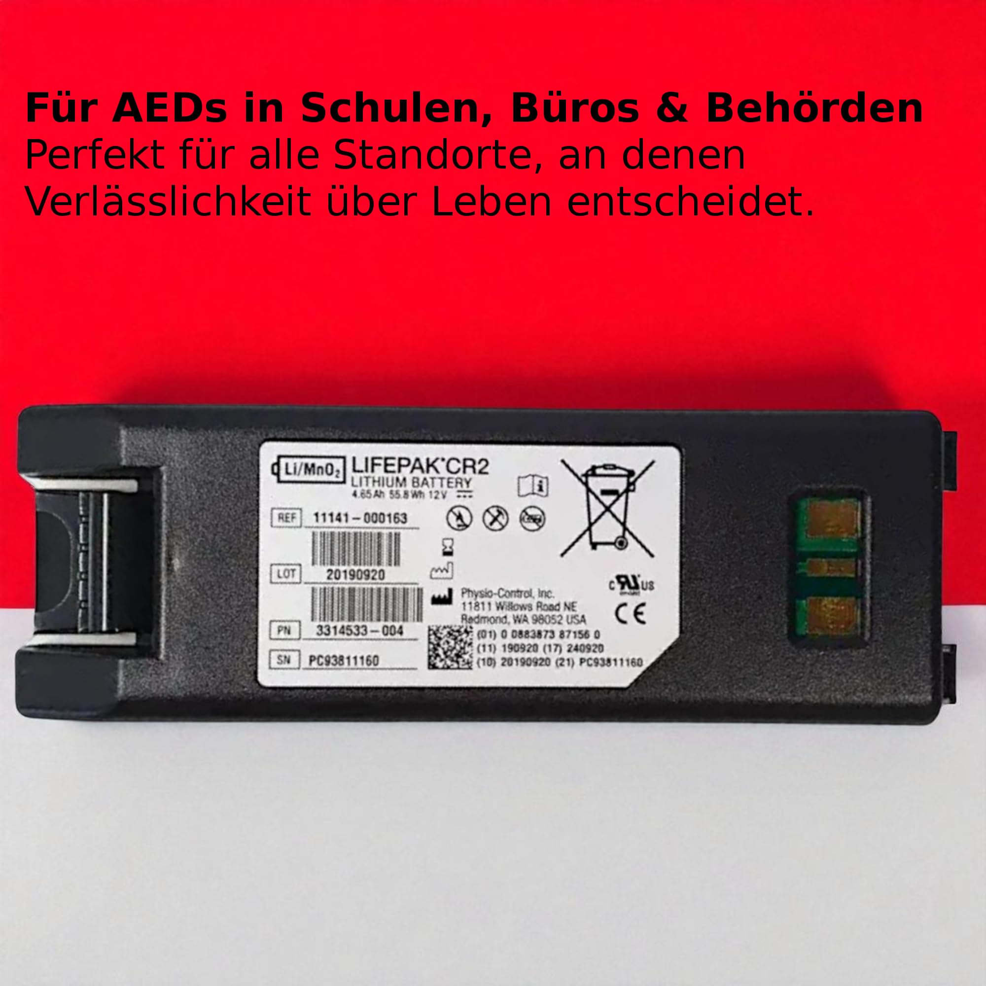 Batteria per defibrillatore Physio Control Lifepak® CR2 AED