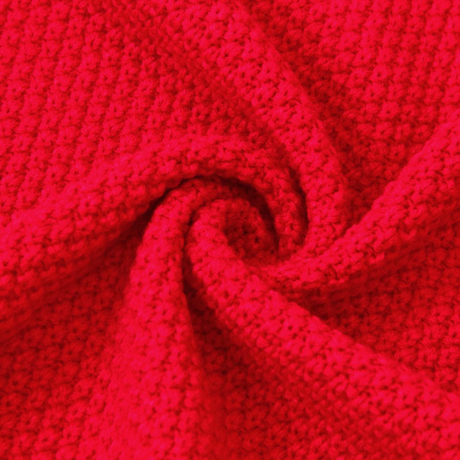 mimixiong Baby Blanket Knit Toddler Blankets for Boys and Girls Red 40 x30 Inch