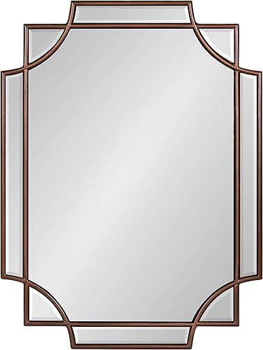 Miniatura 5 de Kate and Laurel Minuette - Espejo de pared Minuette Glam, tradicional, de campo, con perfiles delgados y elegantes formas geométricas curvas