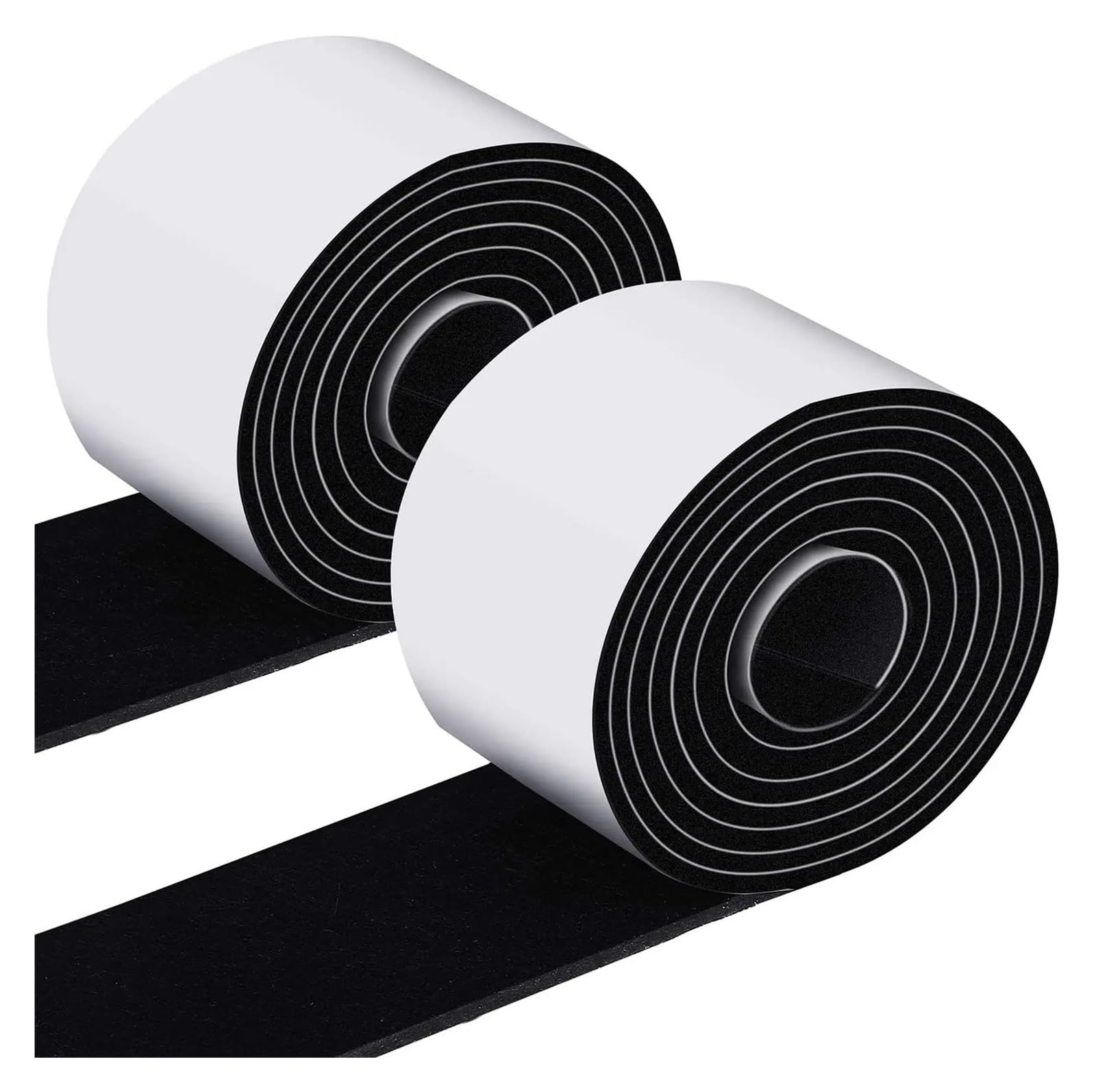 Felt Furniture Protector 2Pcs Self Adhesive Furniture Felt Strips DIY Shape Sliding Pad Tape Polyester Strip Roll Black Floor Protector(2pcs Black,Width 3cm)