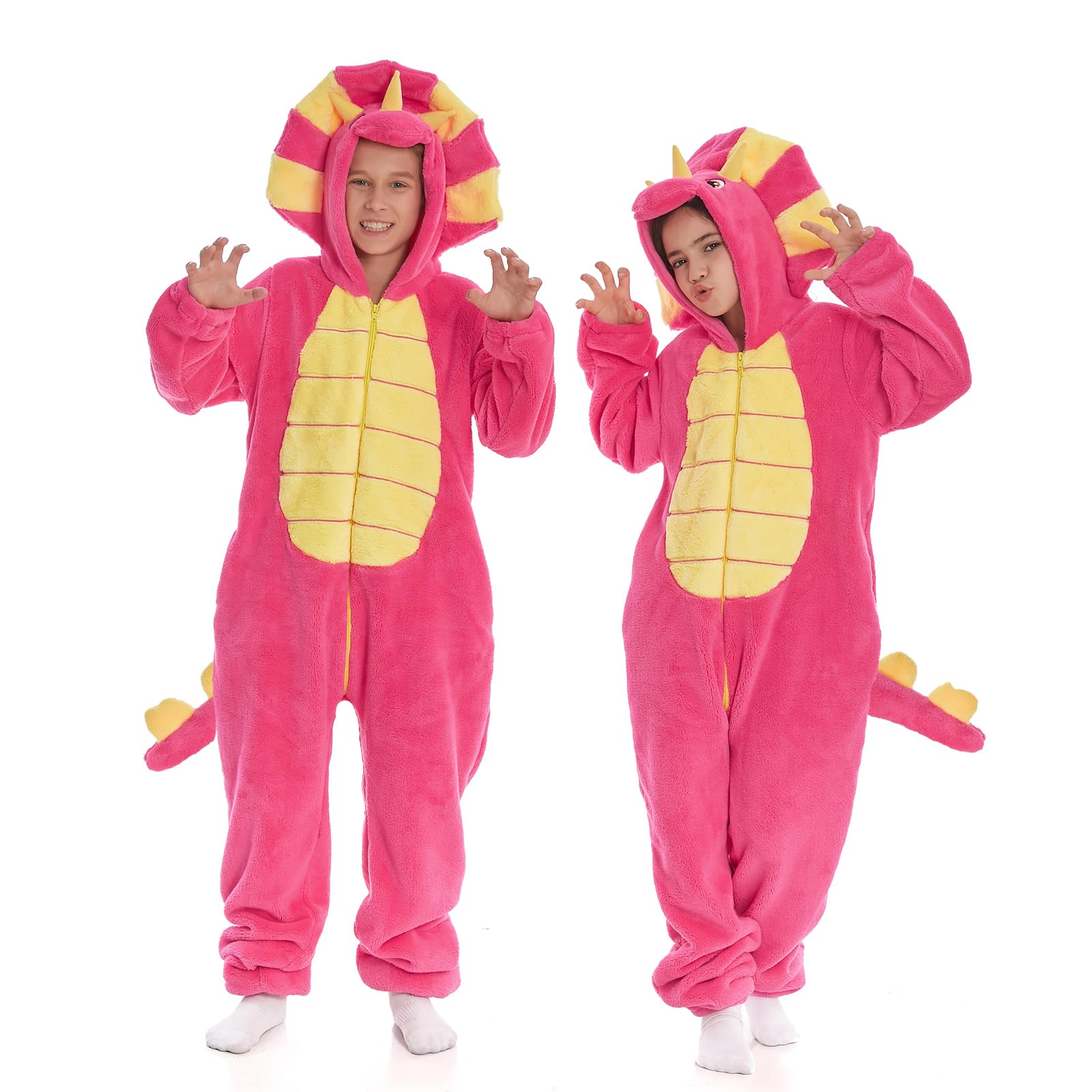 Flannel Fleece Child Onesies – Fuzzy Onepiece Hood Costume - Blanket Sleep