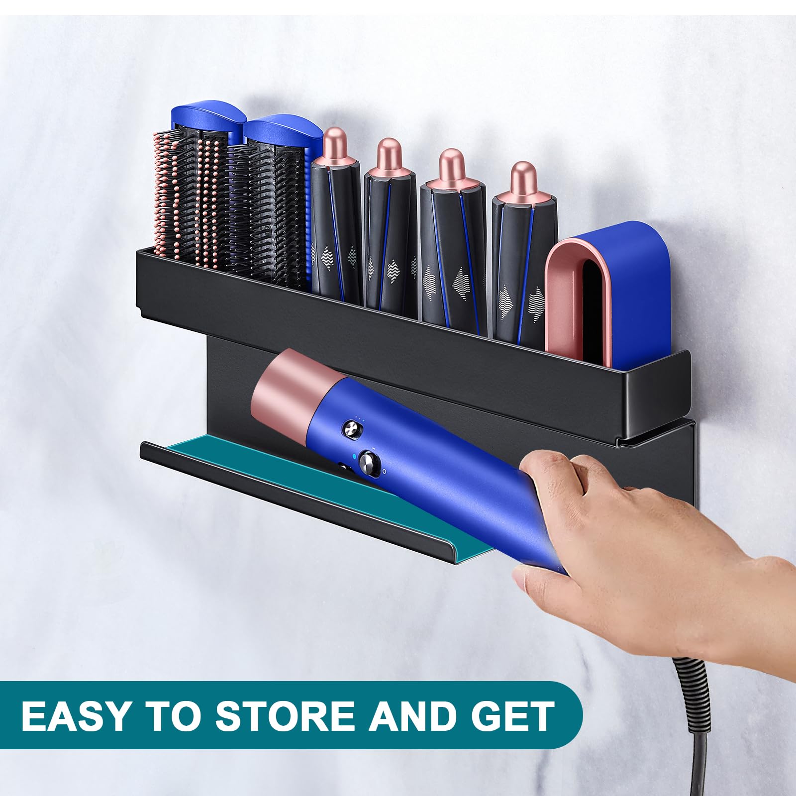 Aazon.co: WAYASI Hair Straightener Holder For Wall, Adhesive Straightener Holder, Blow Dryer